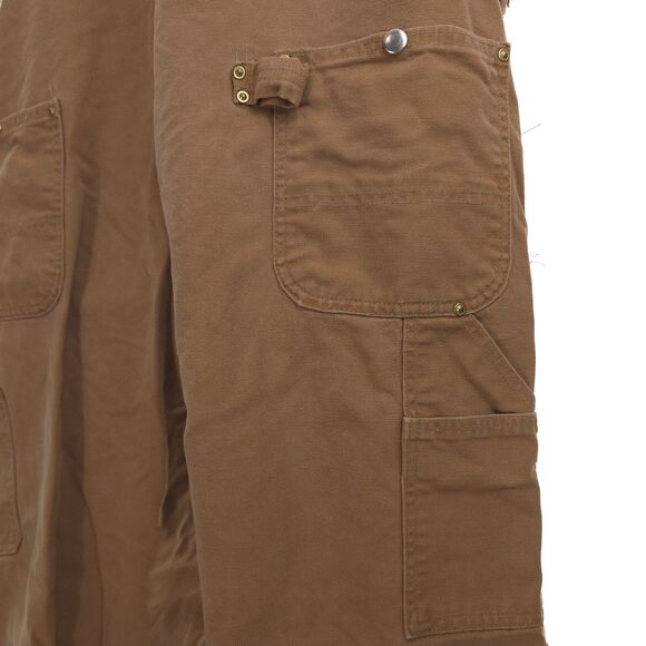 VTG Carhartt Mens 54x30 ? No Size Tag Brown Duck Canvas Bib Overall Double Knee - Picture 11 of 16